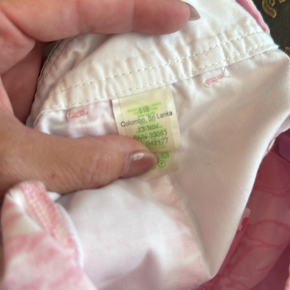 Lilly Pulitzer Buttercup Short - She’s A Fox Pink & White Sz 00 - Picture 5 of 5